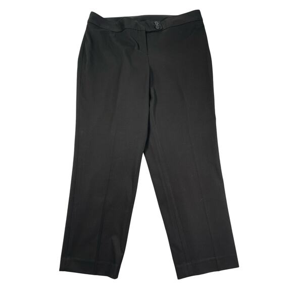 Lane Bryant Dress Pants Womens 16P Black Straight Leg Trouser 27" Inseam - Picture 1 of 7